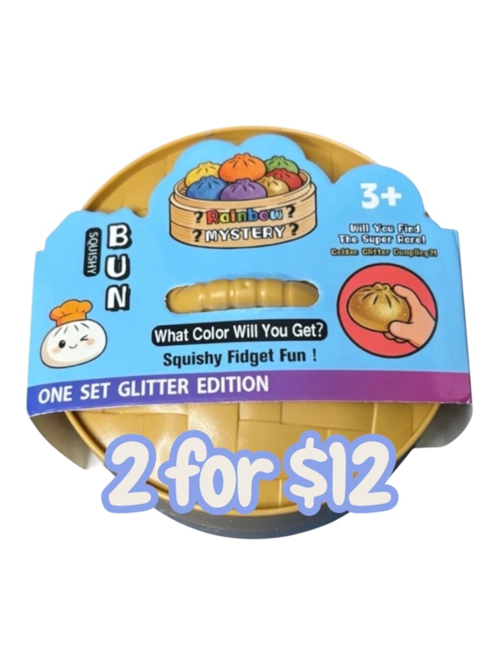 SQUISHY BUN Glitter Dumpling 2 for $12